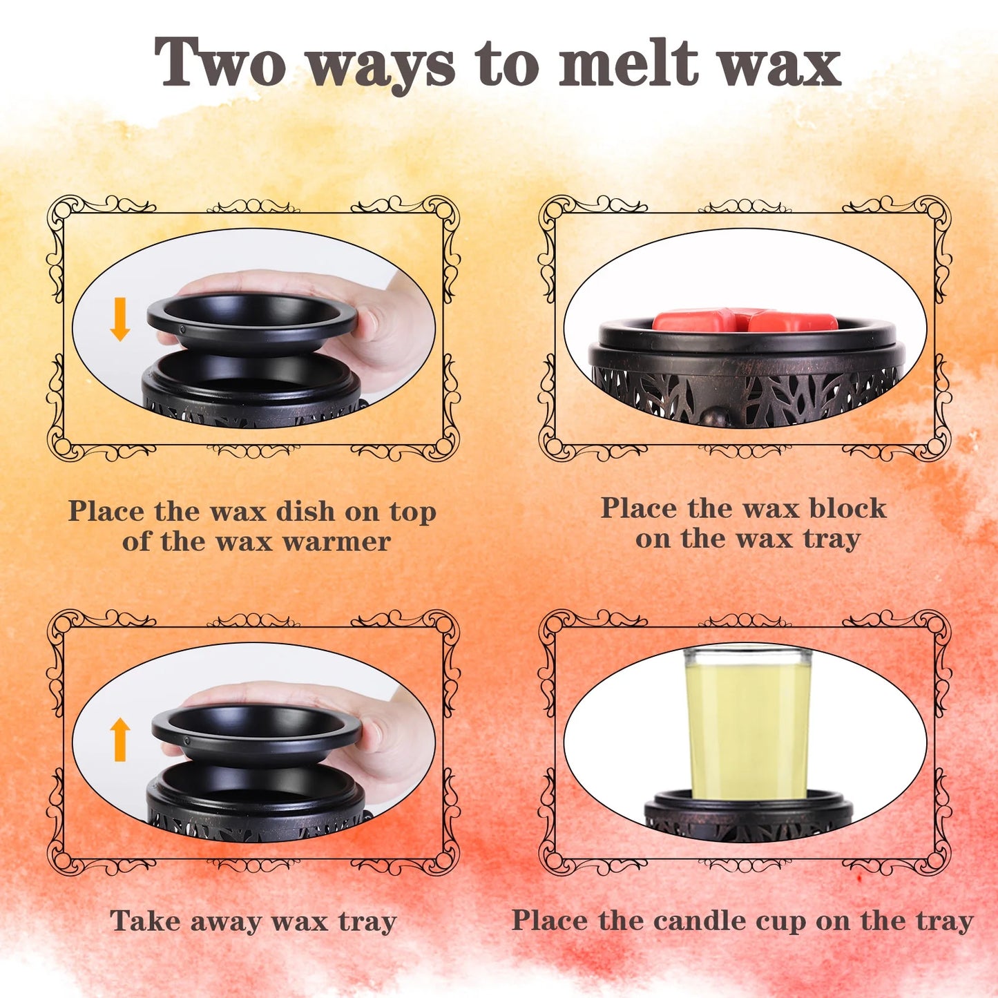 Fire Pit Wax Warmer, Bonfire Elextric Wax Melting Heater, Candle Oil Burner Flickering Warm Night Light for Home Decor & Aromatherapy Gift