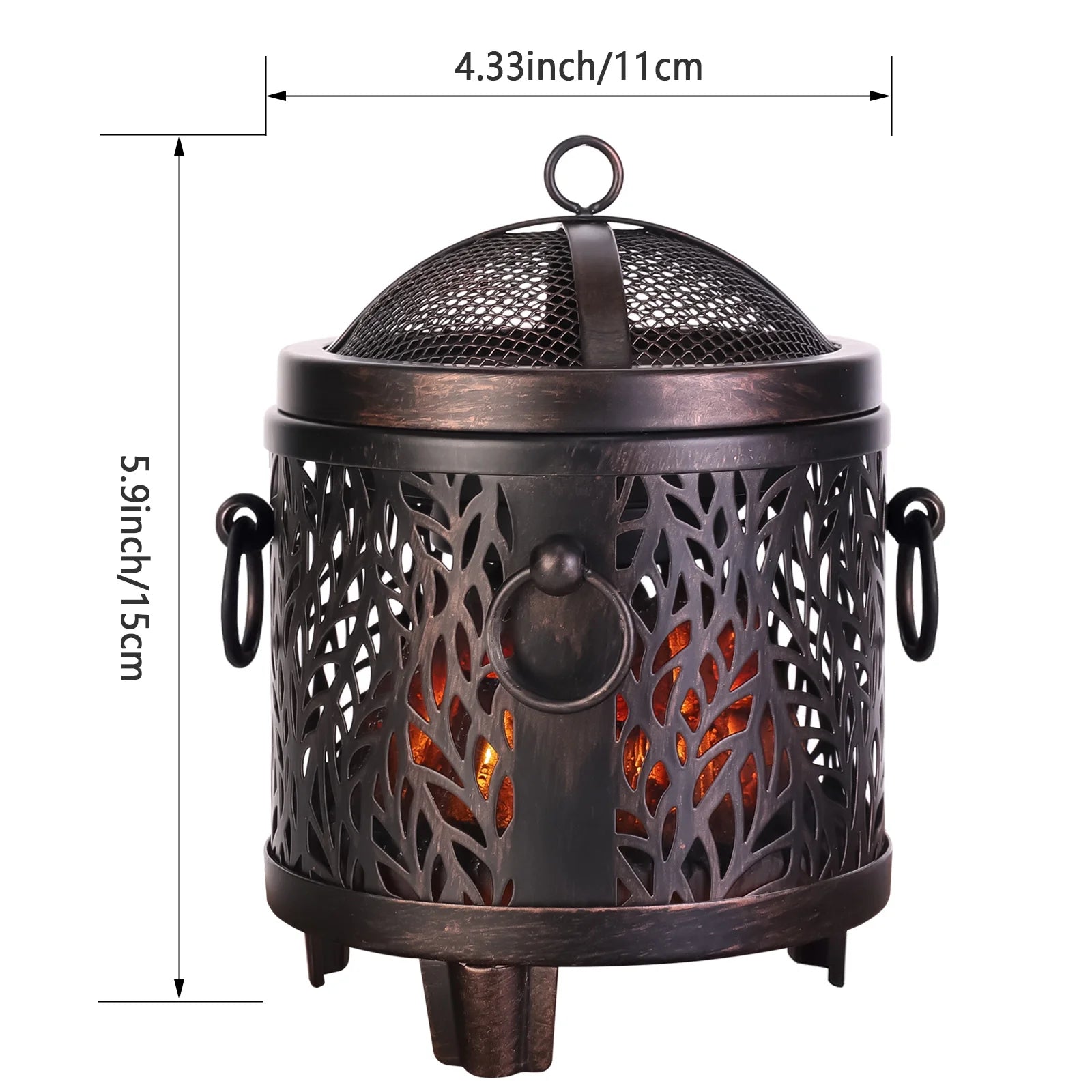 Fire Pit Wax Warmer, Bonfire Elextric Wax Melting Heater, Candle Oil Burner Flickering Warm Night Light for Home Decor & Aromatherapy Gift